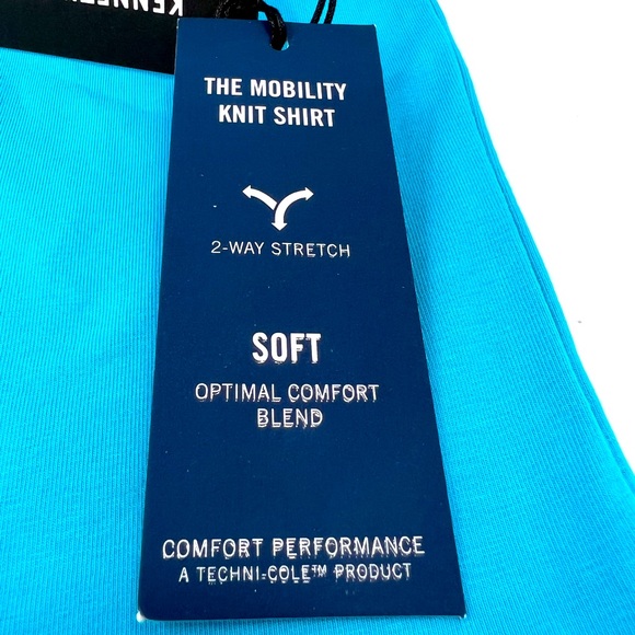 ⭐️KENNETH COLE NEW YORK💯,T-SHIRT, SIZE MEDIUM, “BLUE BIRD” COLOR, MOBILITY KNIT - Picture 12 of 16